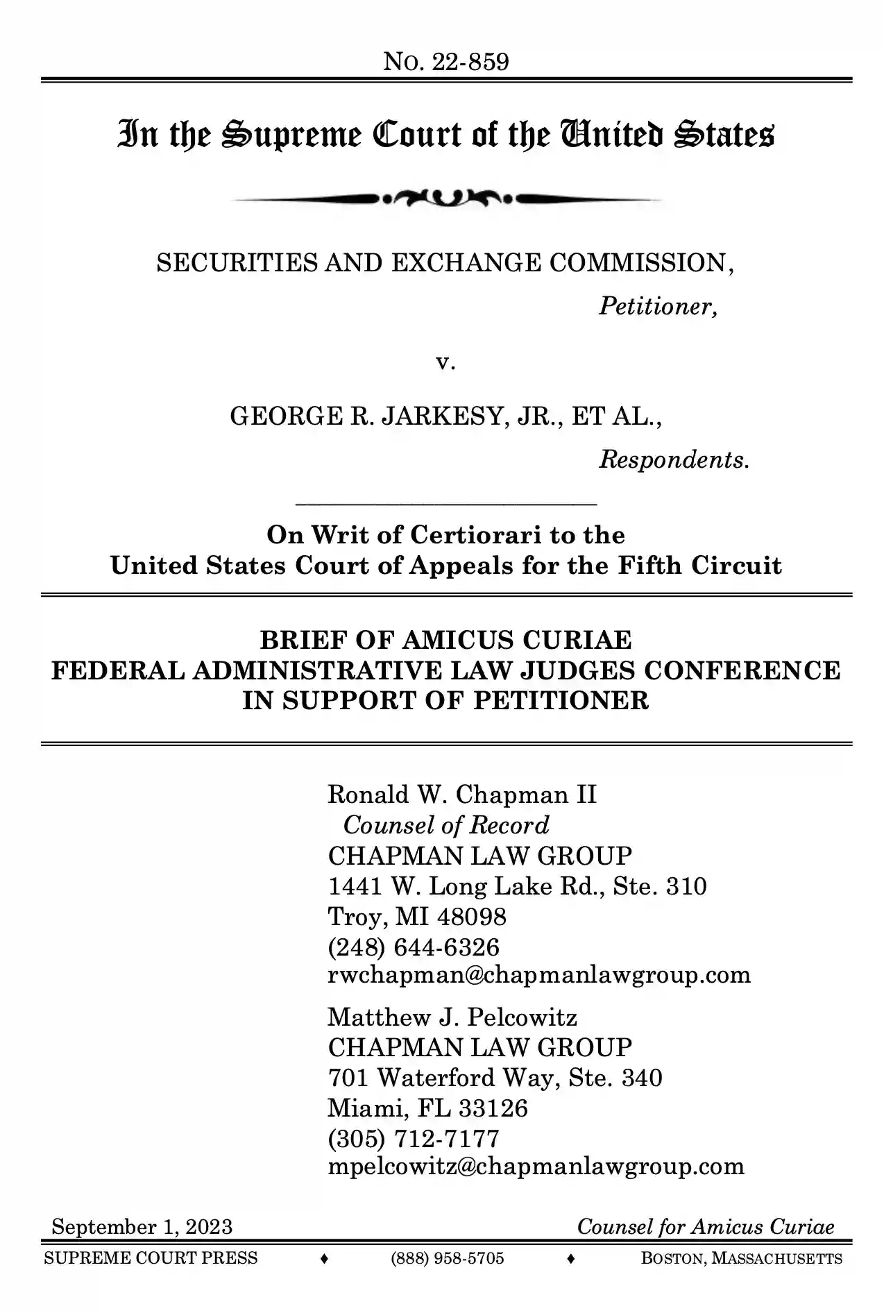ALJ’s Amicus Brief Before the Supreme Court of the United States